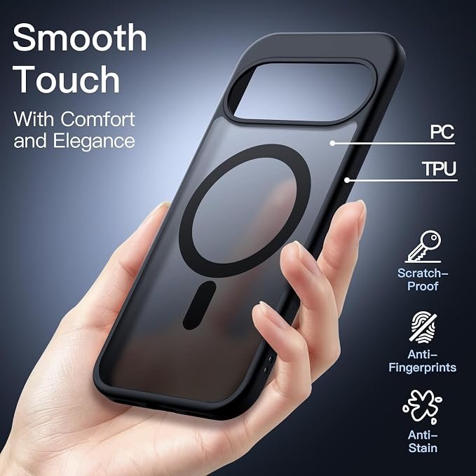 JETech Magnetic Matte Case for Google Pixel 11, Black - Image 3